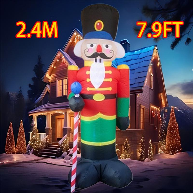 Inflatable Toy Soldier Nutcracker Christmas Inflatable Model Luminous Inflatable Model Christmas Atmosphere Decoration Model