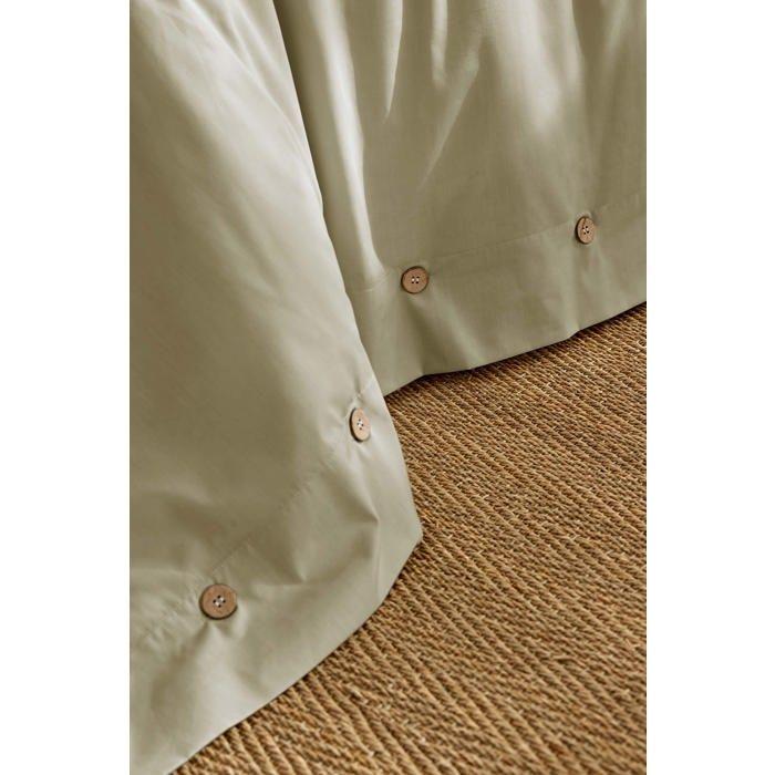 Housse de couette en percale 240 x 260 cm vert sauge Perrine
