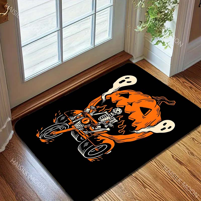 Halloween Skeleton Pumpkin Car Carpet for Living Room Bedroom Sofa Home Decor Non-slip Floor Mat Modern Rugs Holiday Gifts