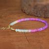Handmade Ethiopian Opal Bracelet, Sterling Silver, Fire Opal Beads