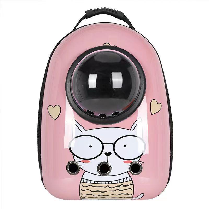 Panoramic Pet Backpack: Portable, Transparent Double Shoulder Carrier for Cats