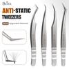 Anti-Static Tweezers Eyelash Extension Professional High Precision Volume Tweezer Stainless Steel Tweezers Antislip Makeup Tool