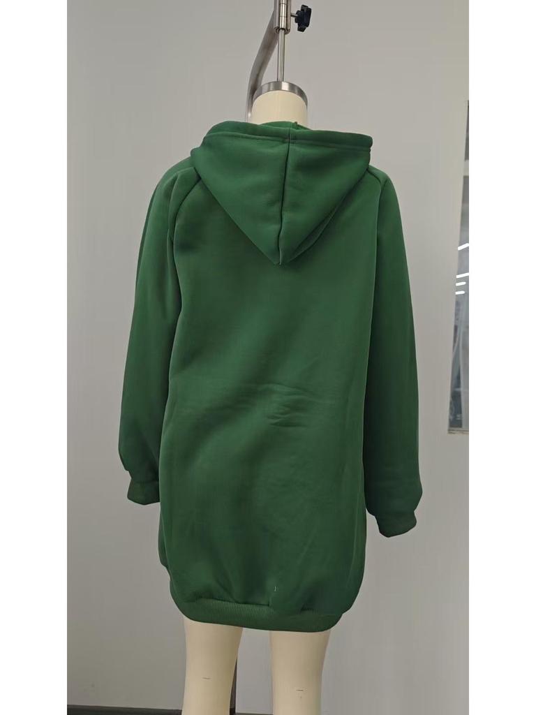 Women's Oversized Fleece Zip-Up Hoodie Sweatshirt - Autumn 2025 Jacket Coat