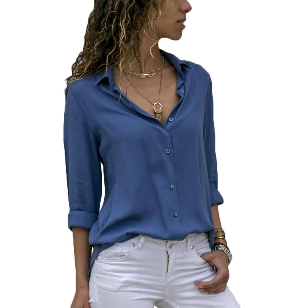 Seyx Women's V-NECK Loose Long Sleeve Chiffon Casual T Shirt Tops Blouse Tee Seyx Women's V-NECK Loose Long Sleeve Chiffon Casual T Shirt Tops Blouse Tee