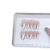 Hand-woven Armor Minimalist White Moonlight Three-dimensional Zircon Light Metering Cat Eye Pure Temperament Nail Art Patch