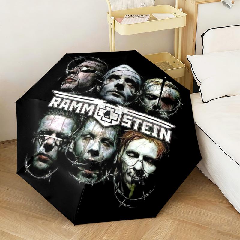 Famous German Rock Heavy Metal Band Rammstein Till Lindemann Umbrella, a Portable Iron Travel and Camping Essential Umbrella H5