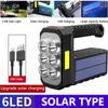 Solar Rechargeable USB Strong Light Flashlight Super Bright Led Flashlight Portable Searchlight Distant Light