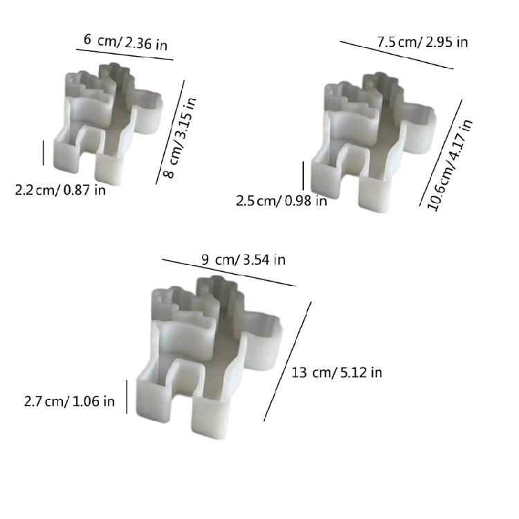 Christmas Elk Candle Molds Elk Shape Silicones Molds for Making Candle Soap