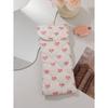 New Pink Heart Small Glasses Bag Flower Bear and Strawberry Pencil Pouch Cute Sweet Women Makeup Bag Gifts