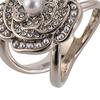 Flower Scarf Ring Clip for Women Rhinestone Floral Belt Scarf Buckle Faux Pearl Clothes Slides Ring for Clothing Shirt Shawl Accessory