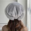 Winter Women Warm Ski Faux Fox Fur Bomber Hat Lady Windproof Winter Hats for Women Russian Hat Ushanka