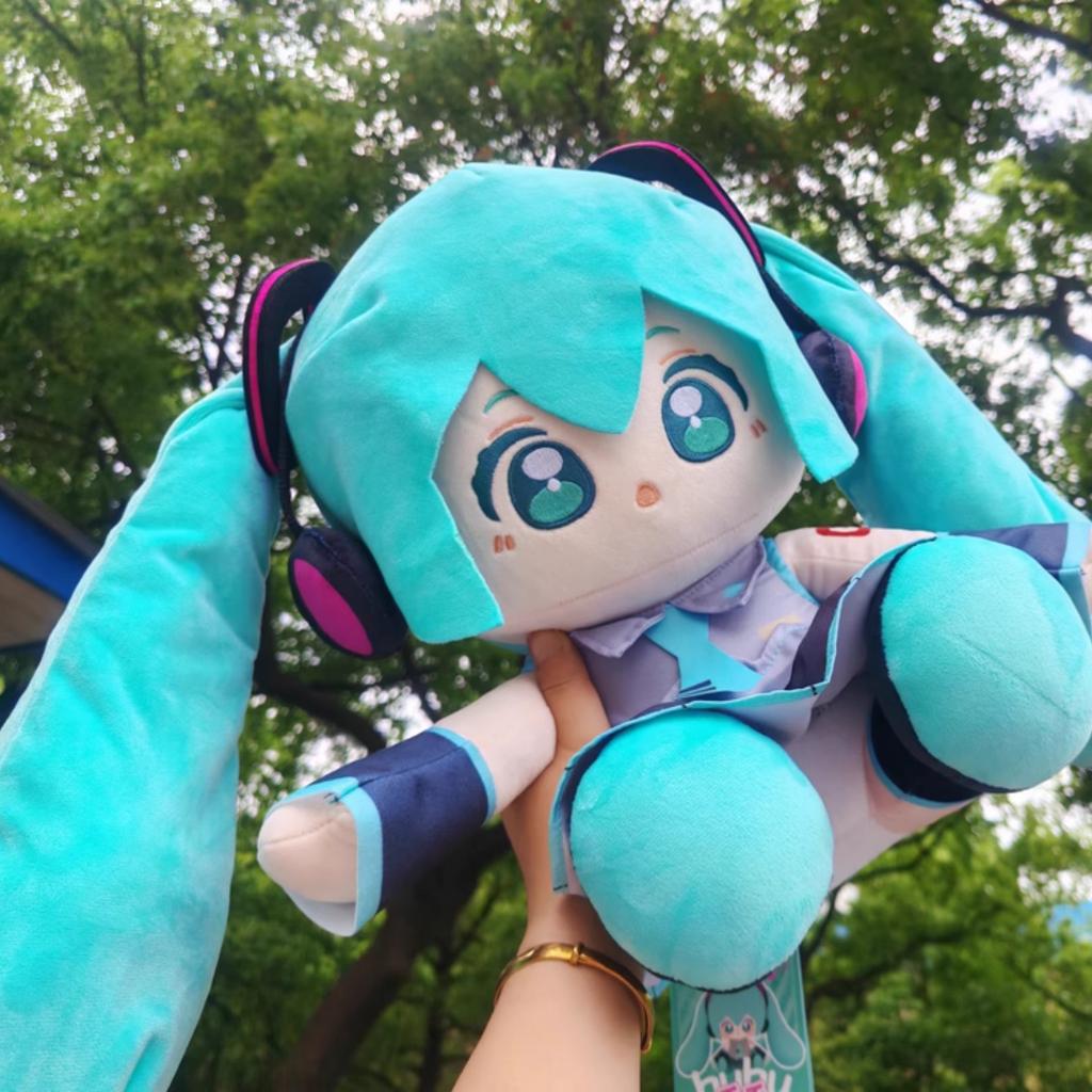 8/15/35cm Official Minidoll Hatsune Miku Sitting Official Cotton Doll Plush Figure Plush Backpack Pillow Doll Gift Fufu Doll