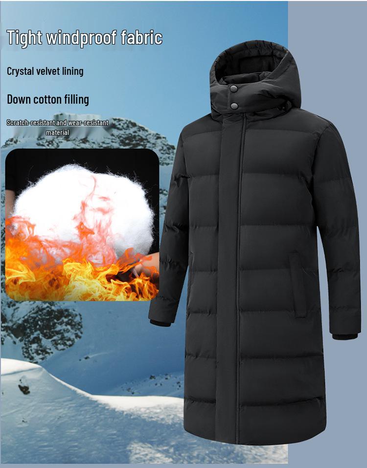 Unisex Winter Sports Coat: Warm Mid-Length Cotton Jacket for Training, Thickened Outerwear for Sports Institutes, Customizable.