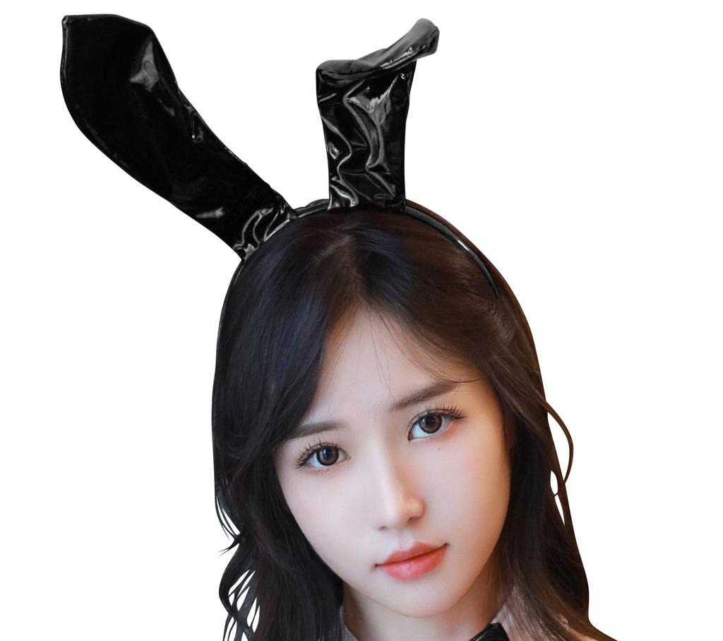 Naughty Angel Reverse Bunny Girl Cosplay Enamel Costume, Black, for Halloween