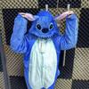 Children's Gray Wolf Flannel Onesie Romper Pajamas for Autumn/Winter