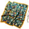 New Women's Cute Kitten Faux Silk Scarf - 70cm Square Shawl, Thin and Lightweight