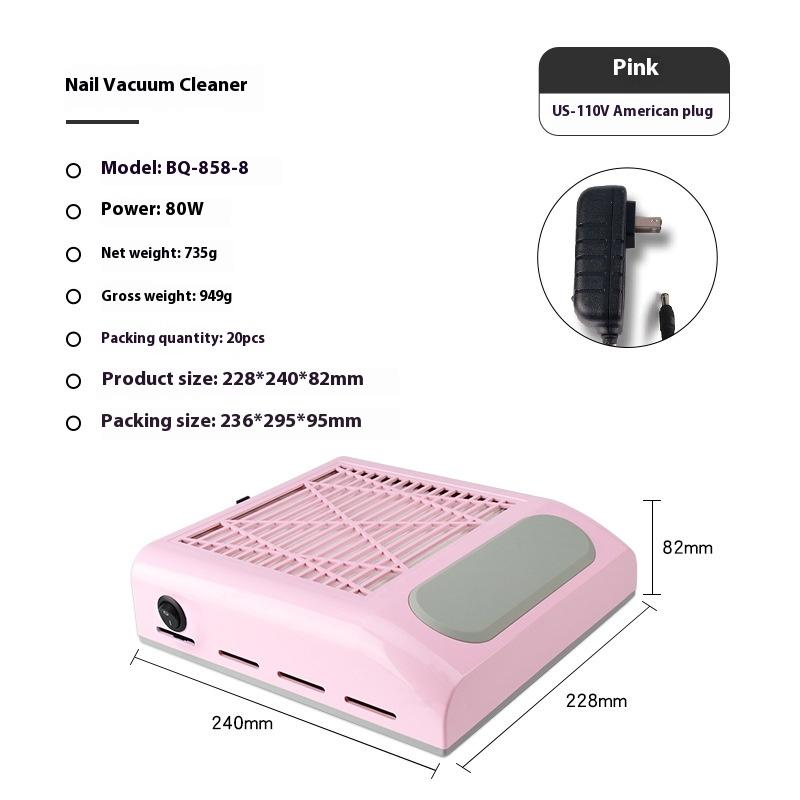 Professional Powerful Nail Duster Exhaust Fan For Nail Art Vacuum Collector Gel Nail Duster For Nail Art Salon Equipment