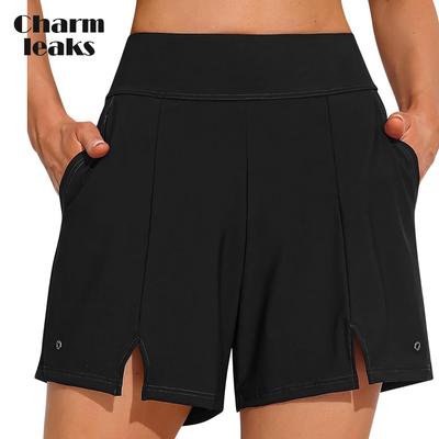 Pantaloncini da bagno da donna con tasche Costume da bagno a vita alta Fondo costume da bagno contenitivo della pancia