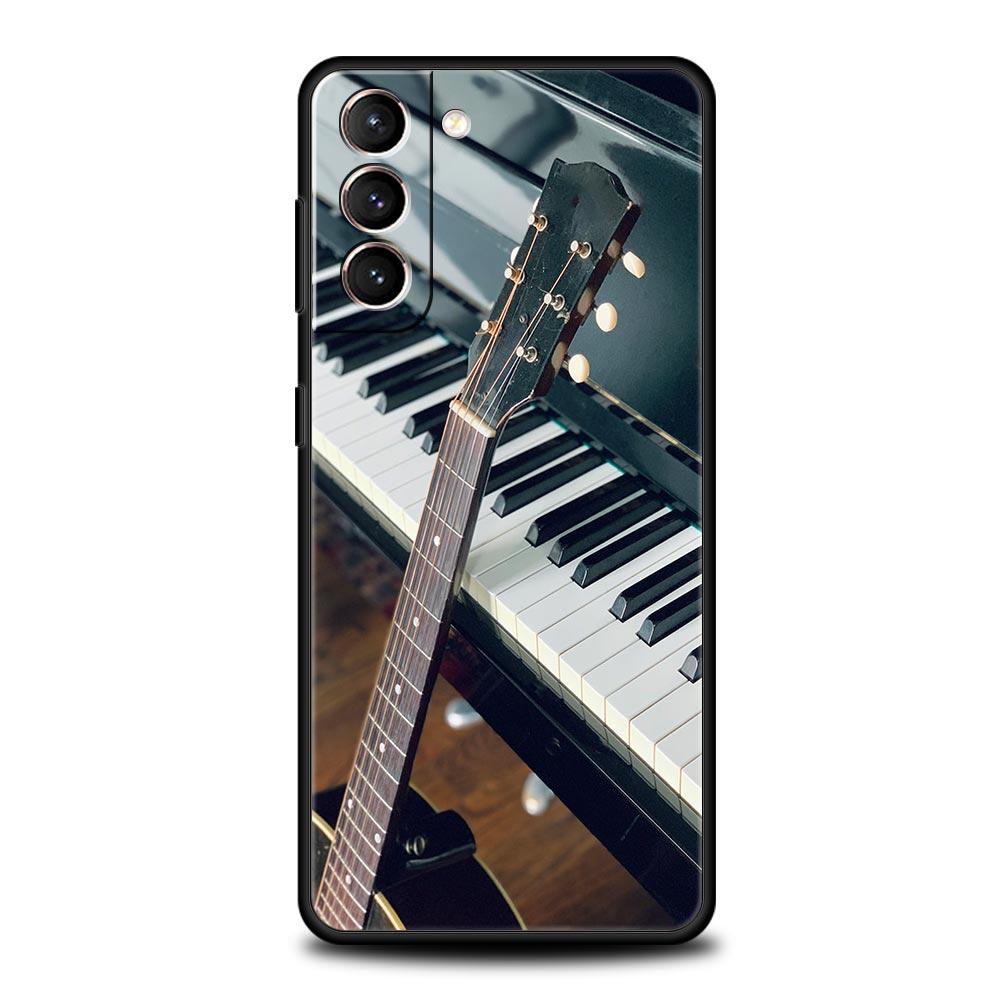 

Чехол для телефона Музыкальный инструмент Гитара Пианино Для Samsung Galaxy S23 Ultra S22 S21 S20 FE 5G S10 S10E S9 S8 Plus Note 20 Мягкий чехол Note 20 Ultra