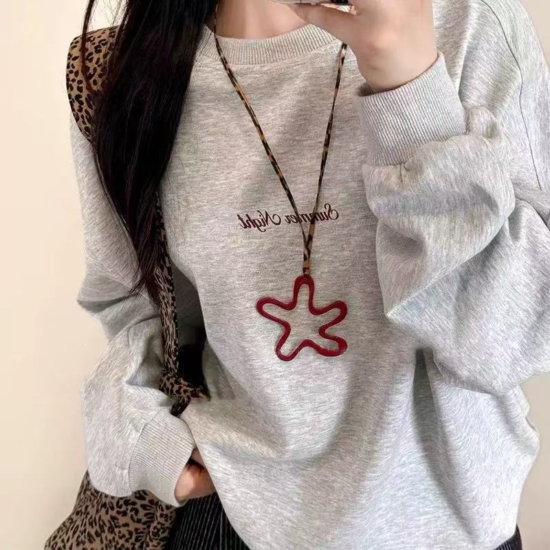 

Color cartoon puppy necklace, unique niche design pendant, cute versatile temperament braided rope necklace