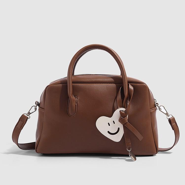 2025 New Retro High-Grade Handbag Fashion Commuter Boston Doodle Bag One Shoulder Crossbody Bag Female Fashion