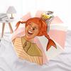 Pippi Longstocking Themed Travel Umbrella-8 Ribs Automatic Opening and Closing, Portable Folding Design, Compact and Stylish Umbrella Suitab