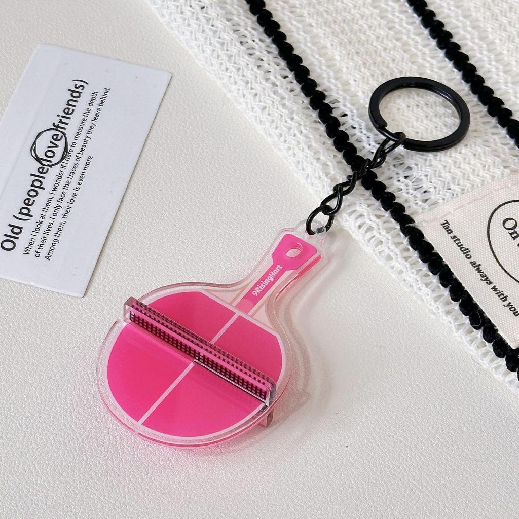 Acrylic Table Tennis Racket Keychain Pendant - Trendy Souvenir Gift