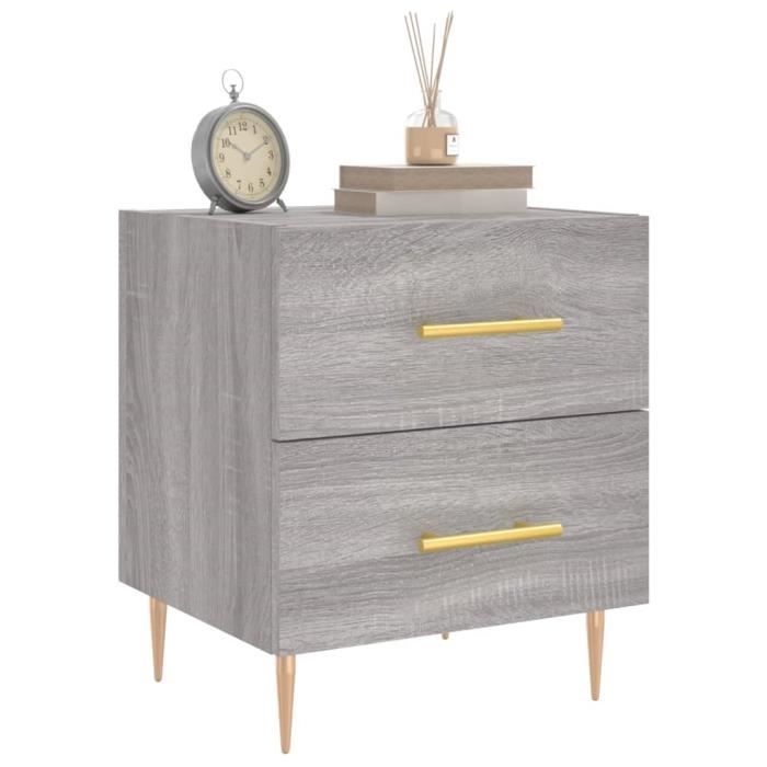 VidaXL Bedside Table Sonoma Grey 40x35x47.5 Cm Engineered Wood 827288
