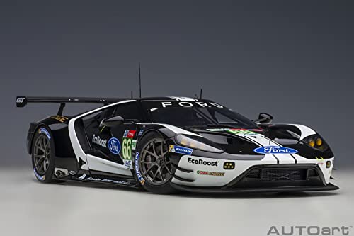 AUTOart 1/18 Scale Finished Model 81910 Ford GT 2019 #66 Le Mans 24 Hours LMGTE Pro Class Black/White