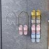 Porte-pantoufles de salle de bain auto-adhésif sans poinçon, support mural pour serviettes, gain de place, porte murale de toilette, étagère de rangement pour chaussures de maison
