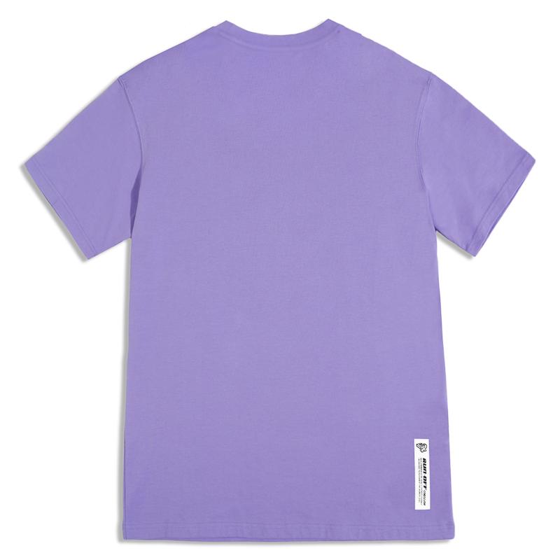 CORALIAN Runoff Street Short Sleeve Cotton T-Shirt Purple