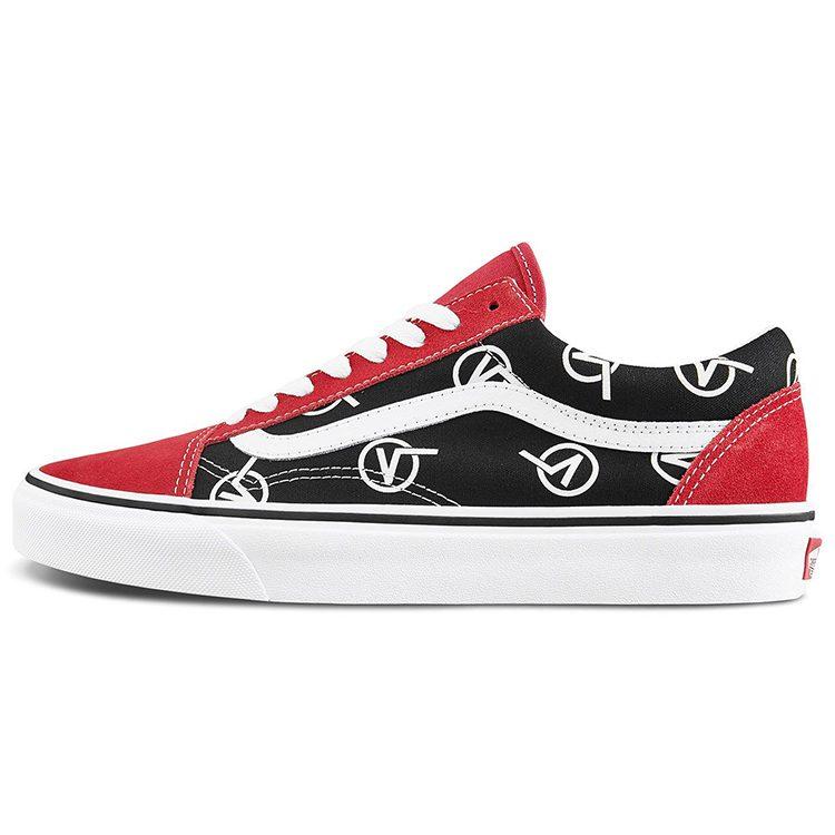 Vans Old Skool Vlogo 'Black Red' VN0A4U3B17B
