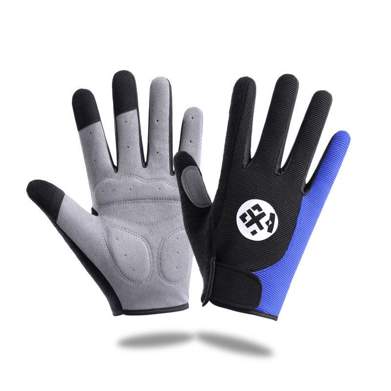 Men's Full Finger Touchscreen Cycling and Mountaineering Gloves, Thickened Palm, Wear-Resistant, Non-Slip.