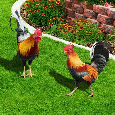 Kůl kohout slepice kuře socha zahradní zvířecí socha figurka kolíky dekorace akrylové dvorku trávník cedule ornament
