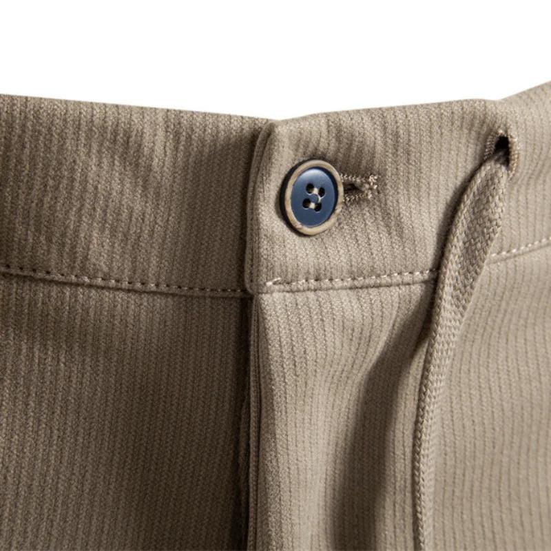 Winter New Casual Men's Trousers Fashionable Solid Color Versatile Thickened Business Bot