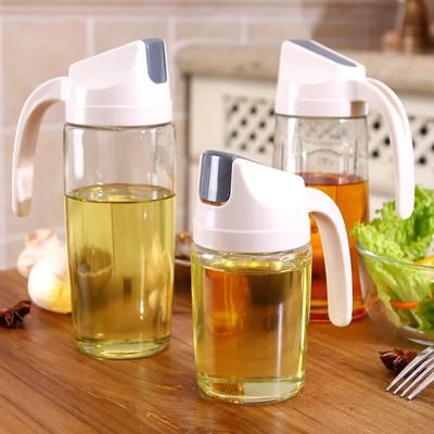 300/600/630ML Cucina Dispenser Bottiglia Olio Vetro Bottiglie Ad Apertura e Chiusura Automatica Per Olio e Aceto Miele Contenitore Olio d'Oliva