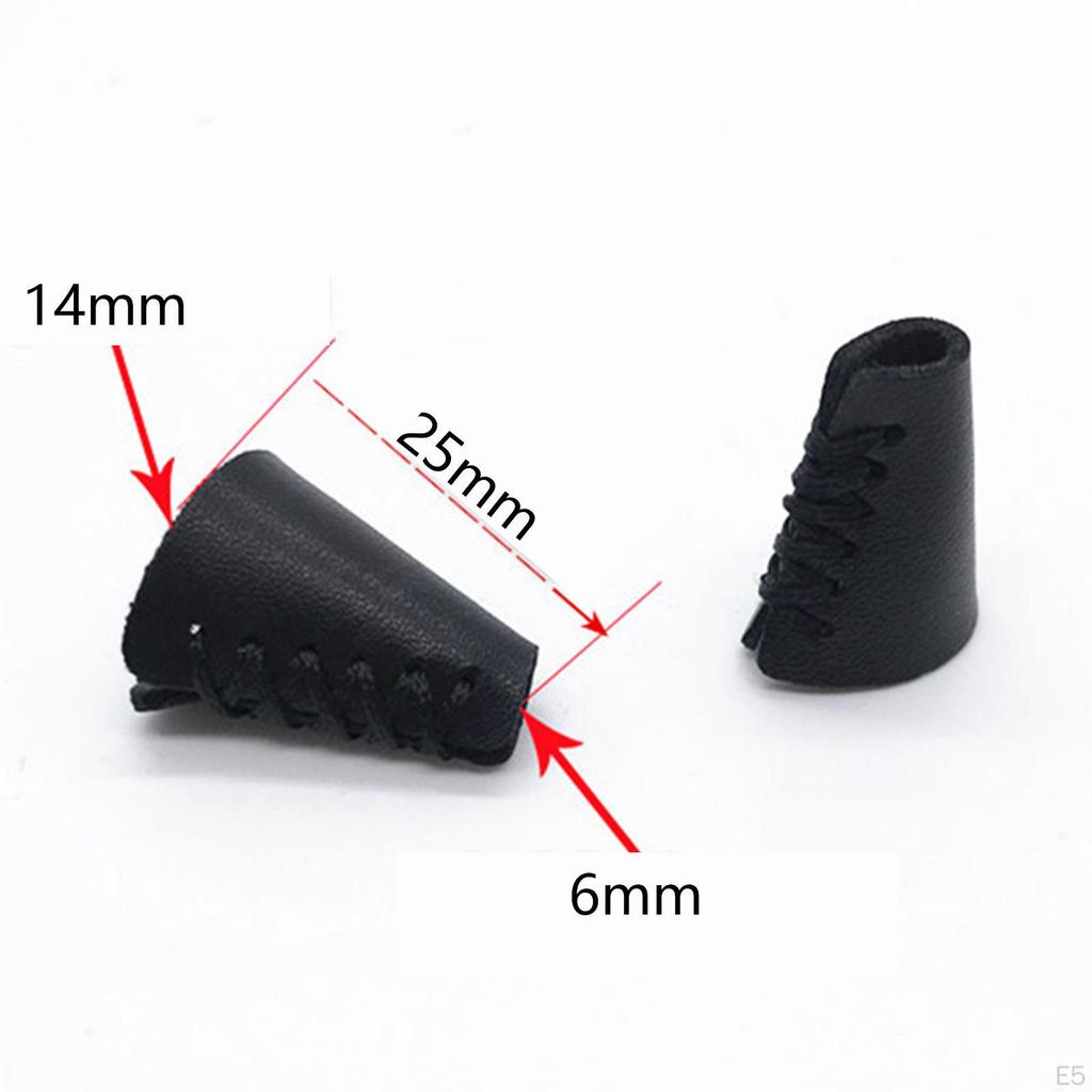 50 Pieces PU Cord Ends, Drawstring Easy To Use Jewelry Accessories, Handmade for Hat,