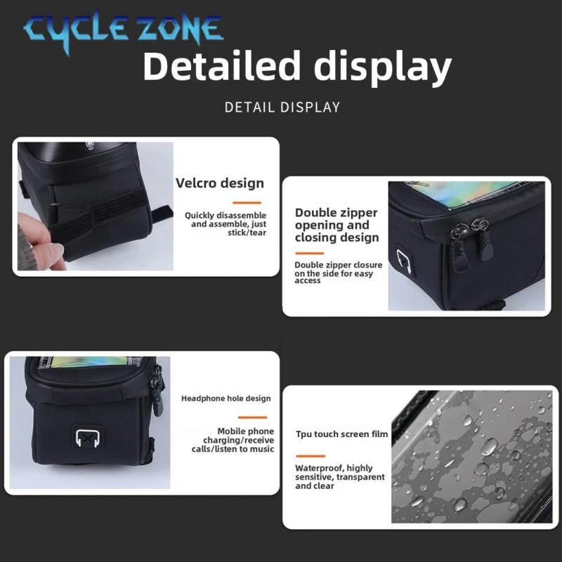 Bicycle Bag Waterproof Touch Screen Cycling Pouch Bike Top Frame Tube Bag MTB Road Bike Phone Holder Bags Bicycle Accessories