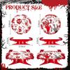 Zopeal 2 PCS Halloween Bloody Cupcake Stand Party Decorations Bloody Handprint Cupcake Holder Halloween Bloody Help Cake Holder Bloody Theme Dessert