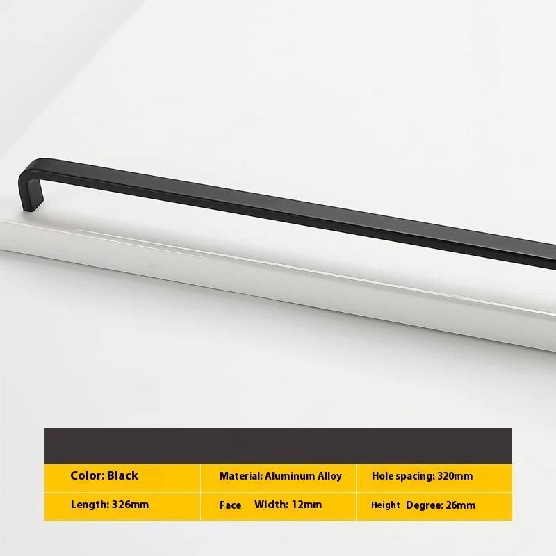 Modern Minimalist Pulls Cupboard Dressers Black Gold Silver Cabinet Door Handles Closet Drawer Knobs Kitchen Furniture Hardw