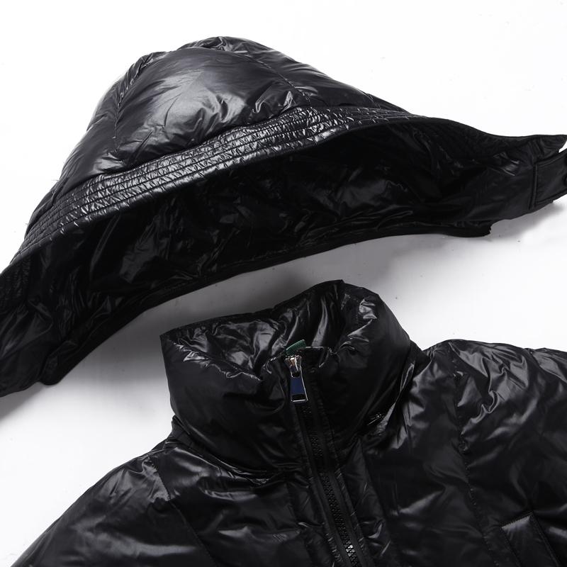 Unisex Winter Black Oversize Puffer Jacket For Men and Women High Quality  Fashion Thick Warm 90% White Duck Down Coat Hooded Parkas