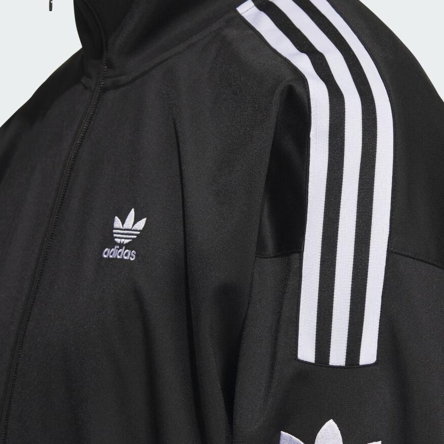 Adidas Originals RT TT U2 Comfortable Sports Casual Windproof Retro Stand Collar Striped Jacket Unisex Jacket Black JL8396
