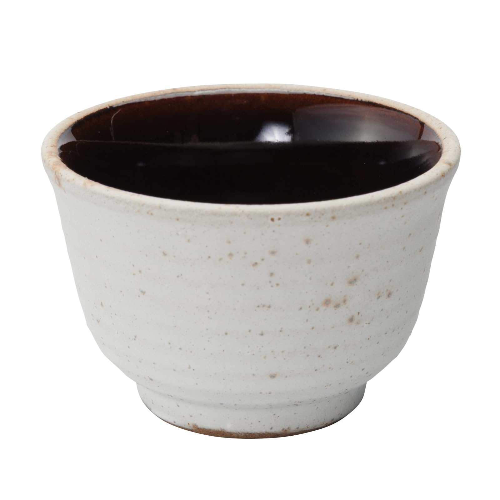 Mino ware sake cup approximately 80ml microwave and dishwasher iron powder white made in (guinomi), capacity, safe, glaze, finish, Japan. (Item