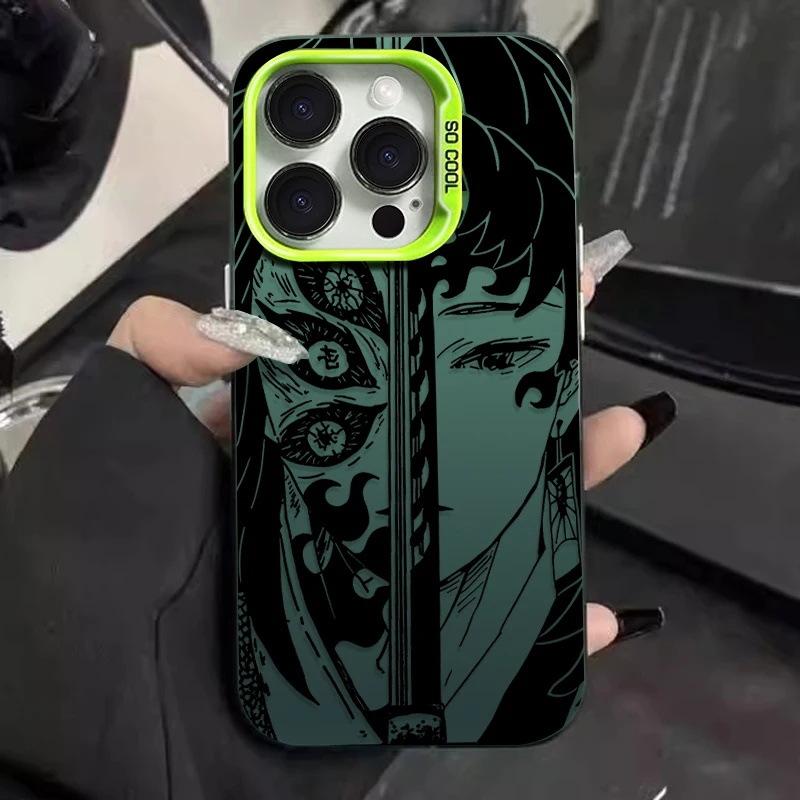 Etui na telefon komórkowy Anime Ghost Destroyer Blade Black Dead Mu Apple 17PRO iPhone13promax odporne na upadek etui ochronne AIR