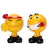 Ha Hu Emoji Bobblehead Car Ornament: Cute Cartoon Interior Decoration.