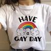 Lgbt Rainbow Harajuku T Shirt Wounisex Gay Pride Ullzang 90s Tshirt Lesbian Graphic Funny Print Tshirt New Fashion Top Tees Female