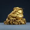 Brass Ornament ≪Treasure Offering Toad≫ Home Decor Living Room Wine Cabinet Office Opening Decoration Gift