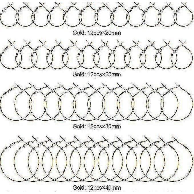 2025 96 Hoop Earrings, Hypoallergenic Alloy Round Earring Hoops For Jewelry Making, Open Beaded Diy Earrings Craft Art Accessories