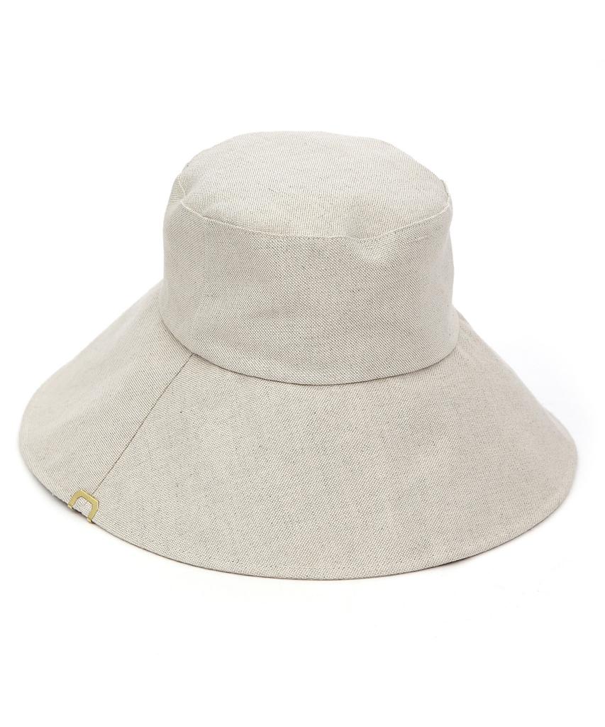 Eondeokeonteulolseutyudio Cotton Wide Bucket Hat Wide Bucket / Big Eye Linen / Sand Beige