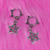Orecchini a spirale a forma di stella, stile coreano, con ciondoli gotici, con rivetti, per donne, gioielli punk grunge, accessori vintage, fantastici.
